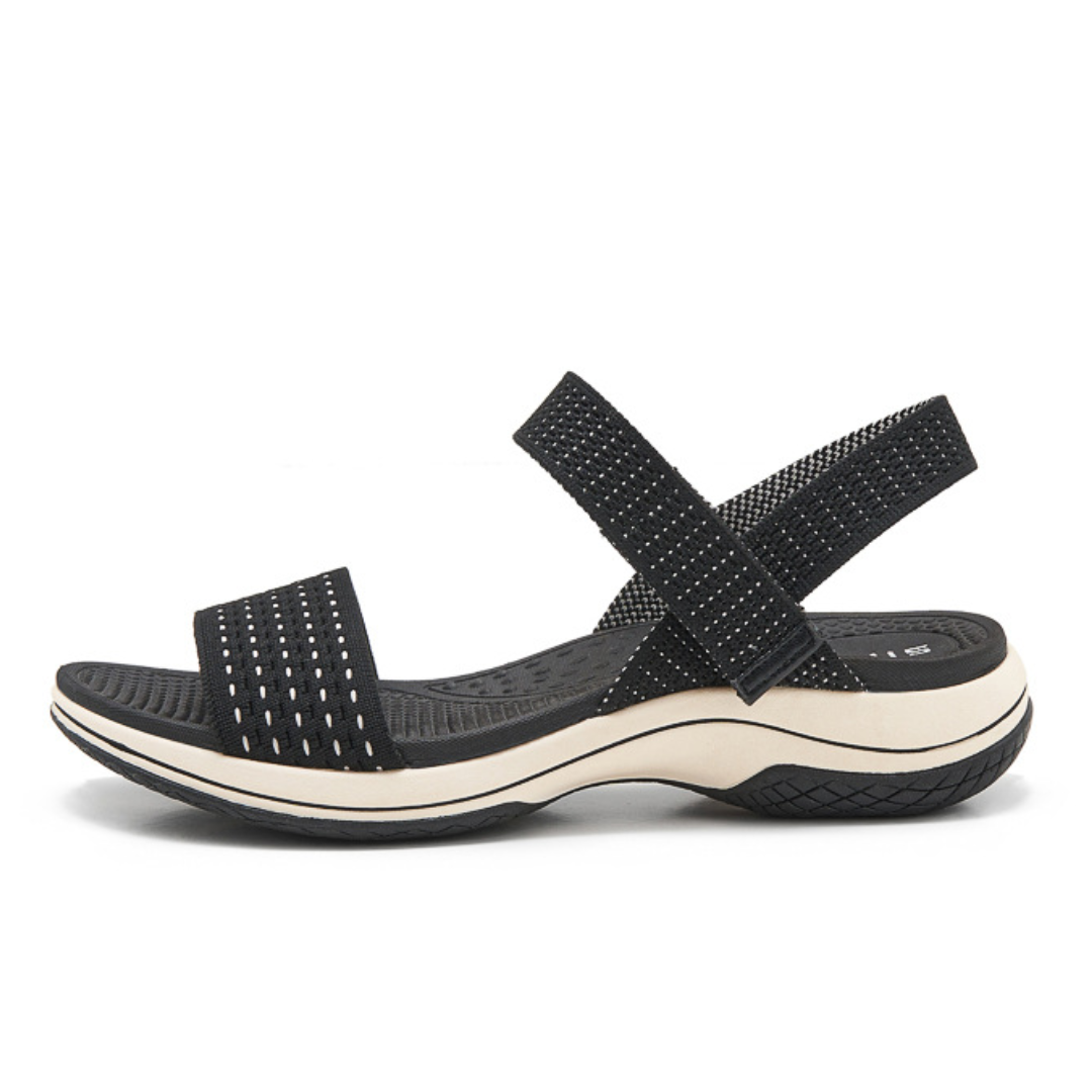 SooFeet Women Orthopedic Sandals Arch-support Comfortable Velcro Soft Summer Casual