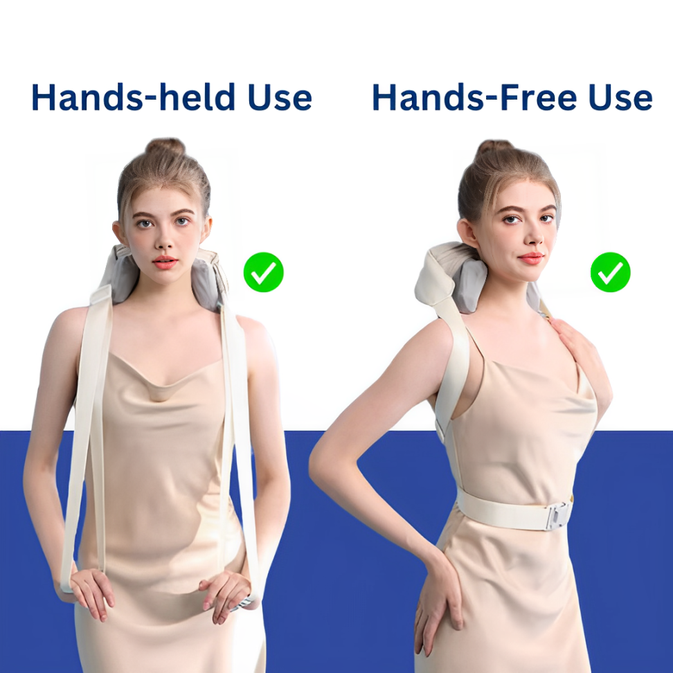 SooFeet Neck Massager Ergonomic Cervical Shoulder Support Instant Pain Relief Heat Muscle Relaxation