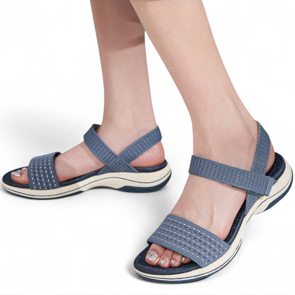 SooFeet Women Orthopedic Sandals Arch-support Comfortable Velcro Soft Summer Casual