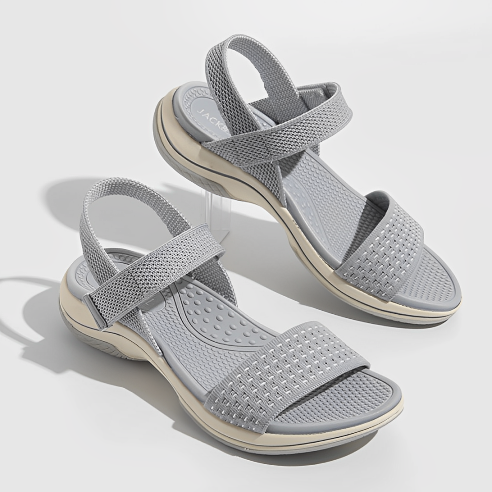 SooFeet Women Orthopedic Sandals Arch-support Comfortable Velcro Soft Summer Casual