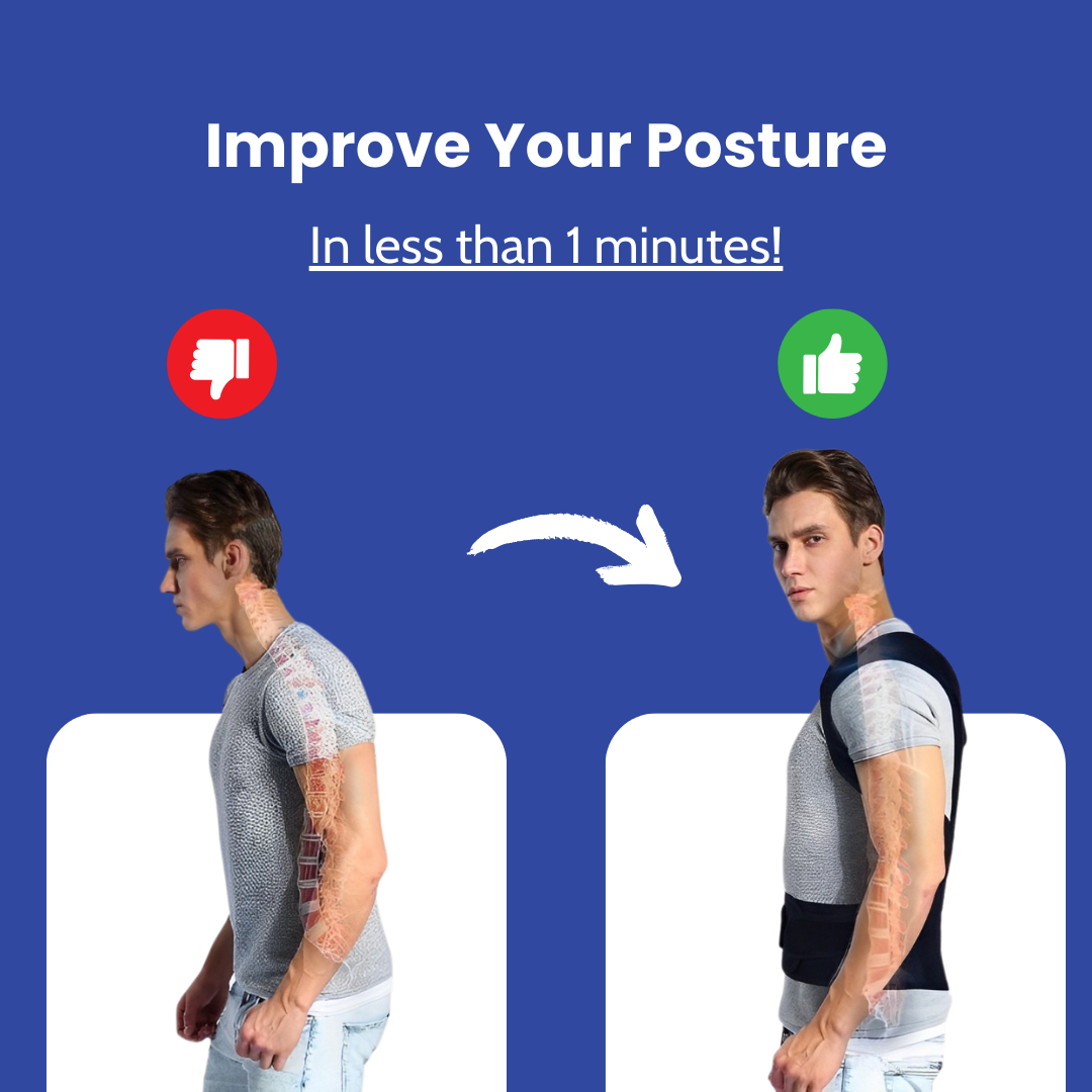 SooFeet Back Braces Ergonomic 2-in-1 Support Relaxation Breathable Adjustable Straps