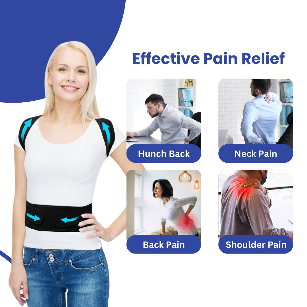 SooFeet Back Braces Ergonomic 2-in-1 Support Relaxation Breathable Adjustable Straps