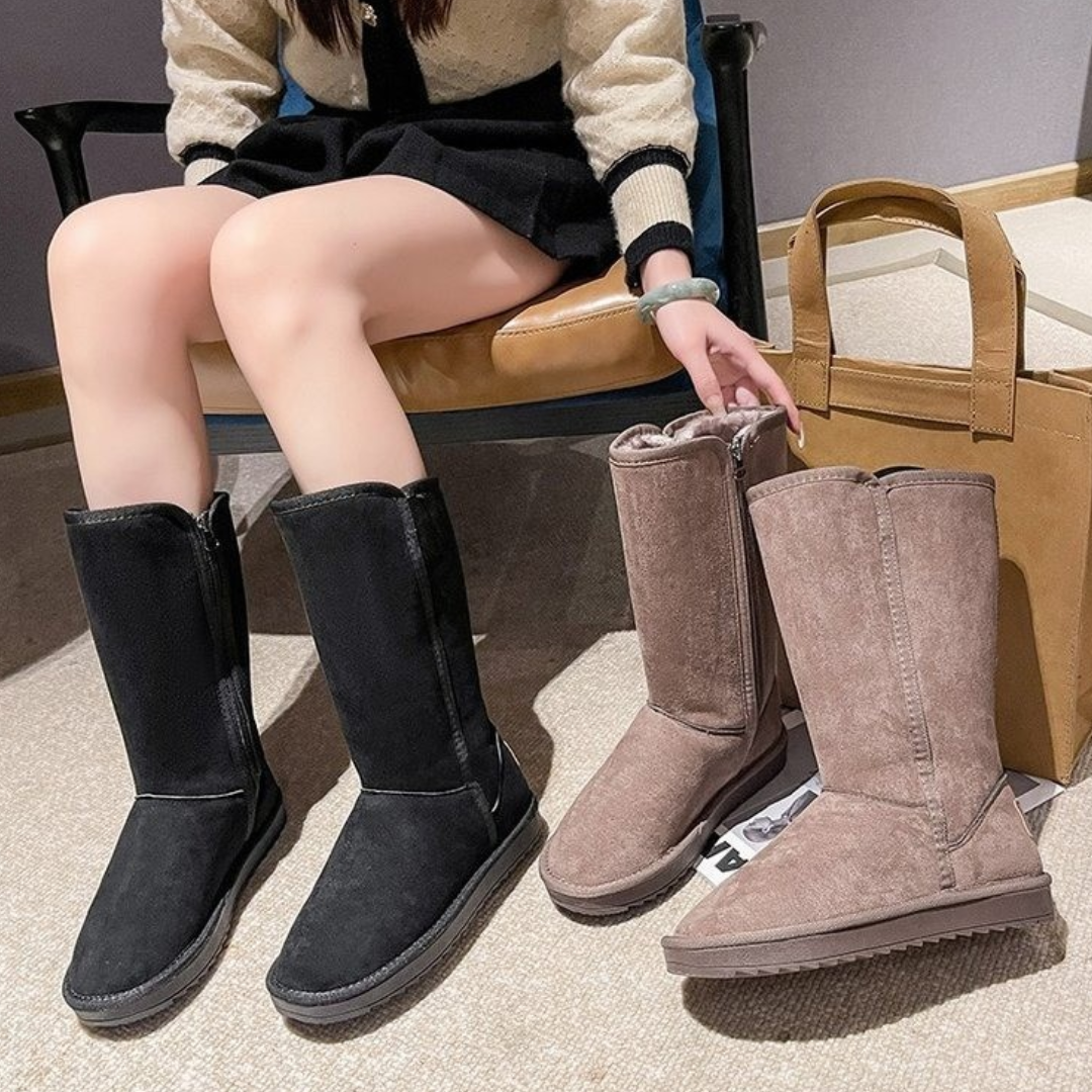 SooFeet Women Orthopedic Boots Comfortable Mid-calf Warm Fur Winter