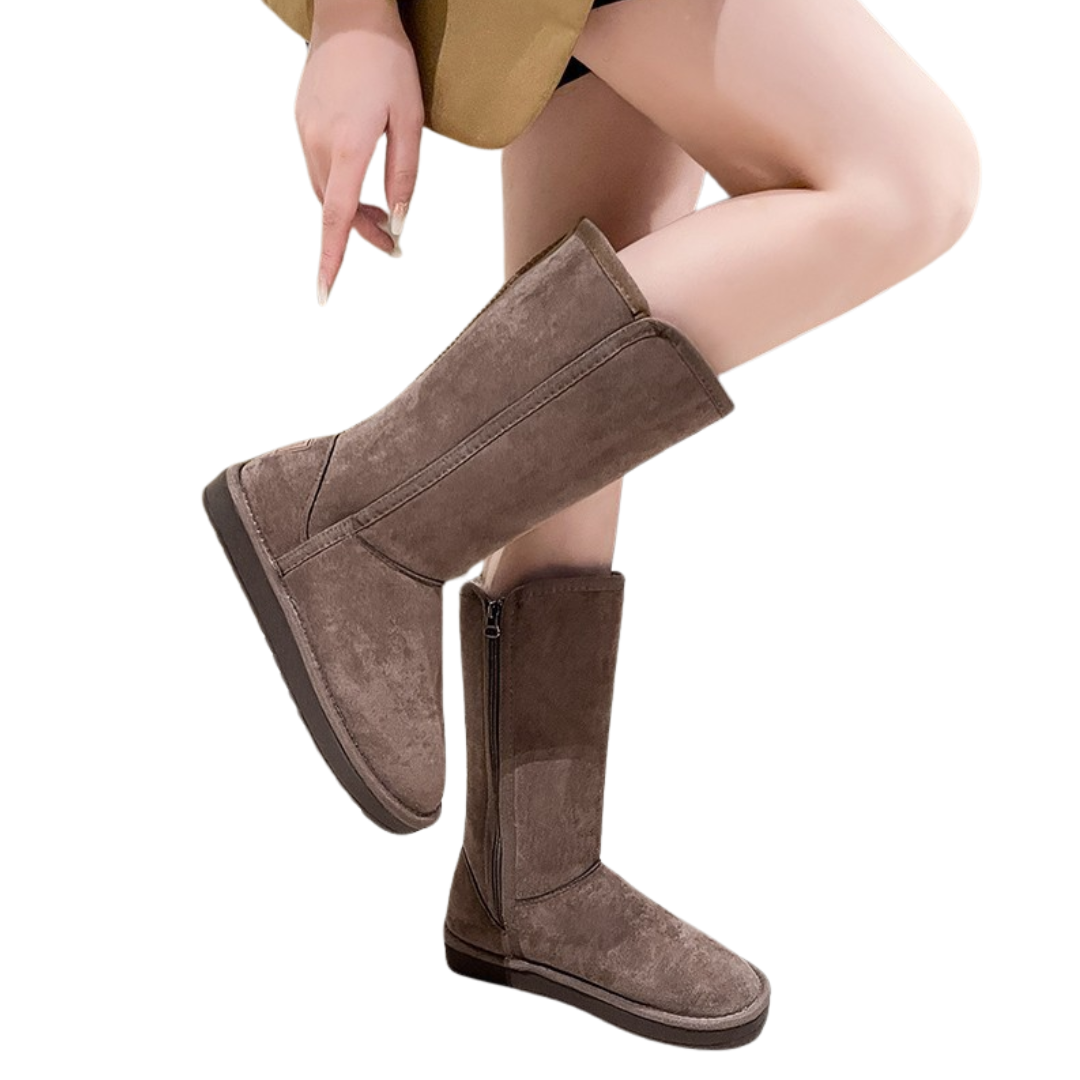 SooFeet Women Orthopedic Boots Comfortable Mid-calf Warm Fur Winter
