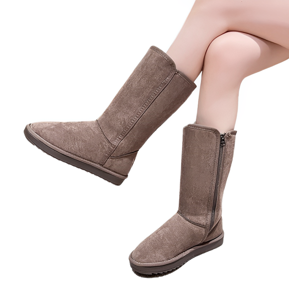 SooFeet Women Orthopedic Boots Comfortable Mid-calf Warm Fur Winter