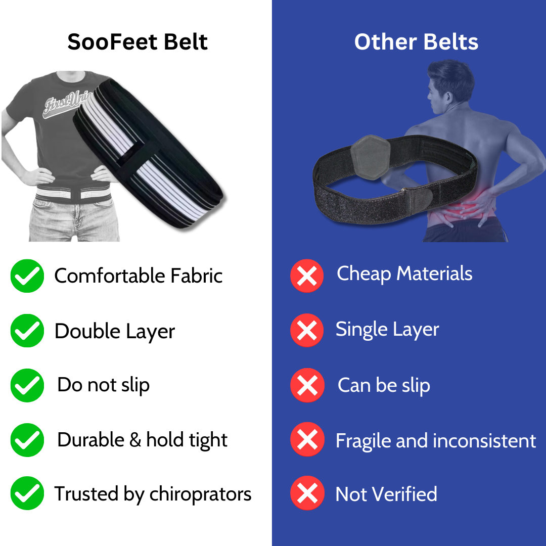 SooFeet Back Belts Adjustable Soft and Comfortable Airy Support Elastic Relaxation Braces
