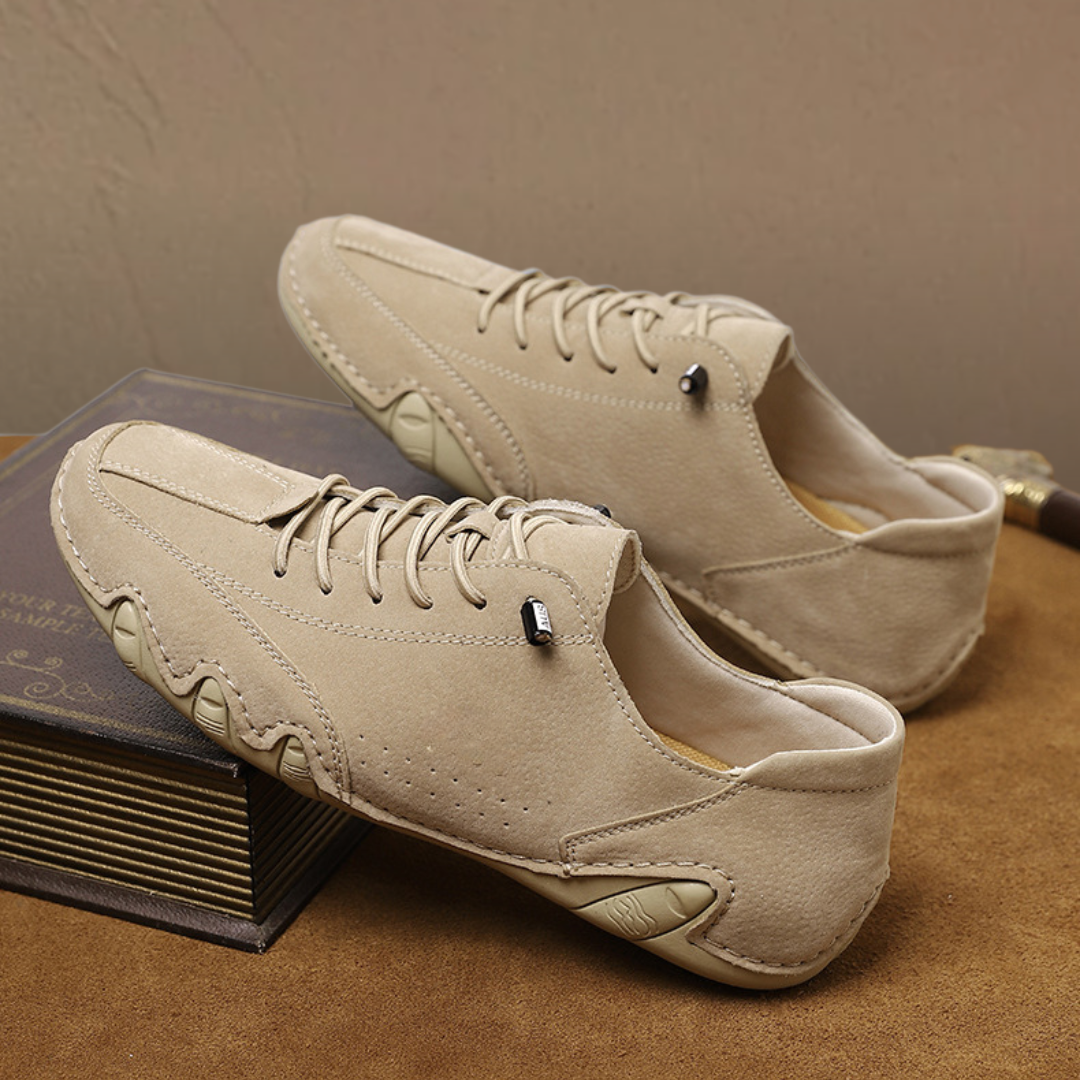 SooFeet Orthopedic Men Shoes Comfortable Leather Loafer Shoes