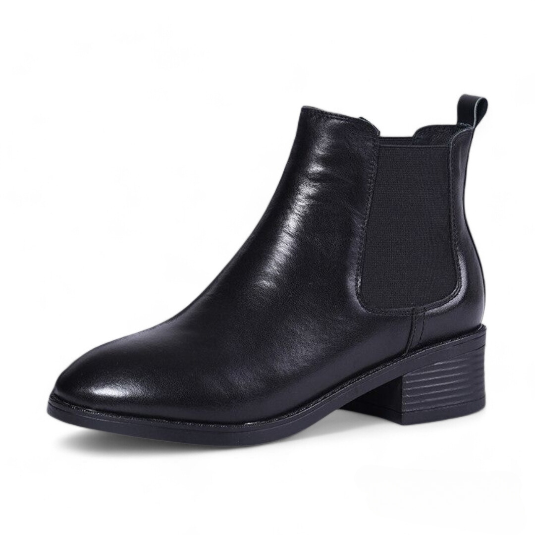 SOOFEET Women Chelsea Boots Genuine Leather Waterproof Lightweight Boots