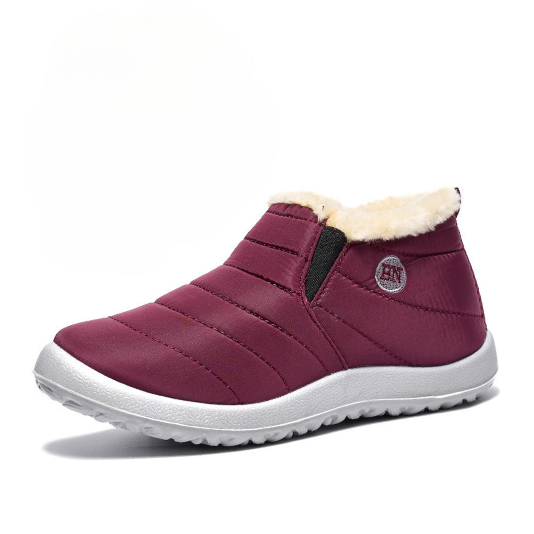 SOOFEET Women Waterproof Fur Ankle Boots Orthopedic Shoes