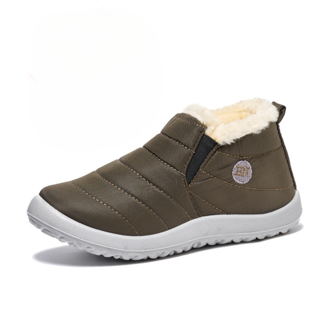 SOOFEET Women Waterproof Fur Ankle Boots Orthopedic Shoes