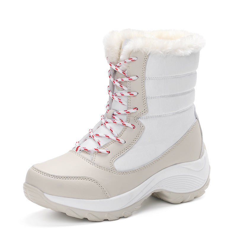 SOOFEET Women Orthopedic Thick Fur Warm Winter Waterproof High Ankle Boots
