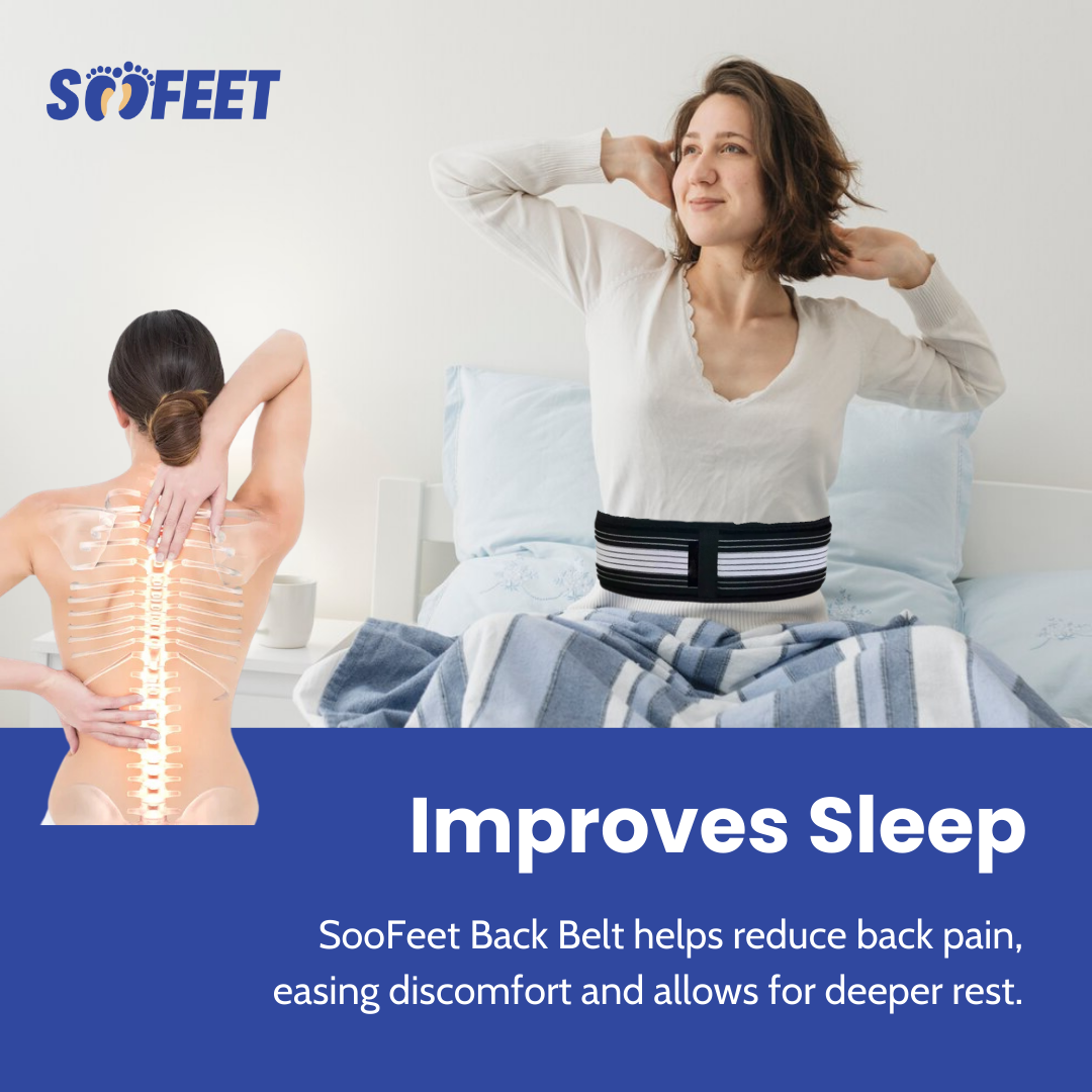 SooFeet Back Belts Adjustable Soft and Comfortable Airy Support Elastic Relaxation Braces