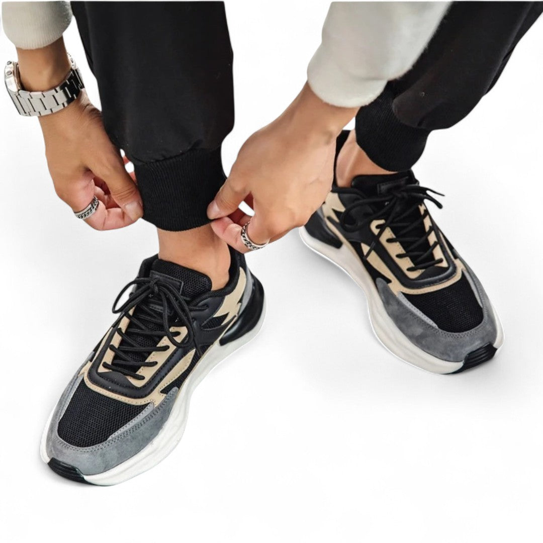 SooFeet Men Orthopedic Good Walking Shoes Comfortable Shock-Absorbing Non-Slip Bold Design