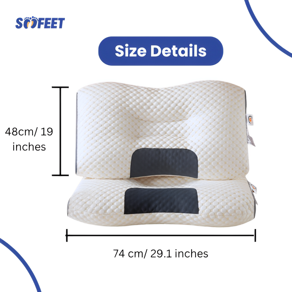 SooFeet Cervical Orthopedic Neck Pillow 3D Shoulder Neck Support Memory Foam Breathable Soft Pain Relief