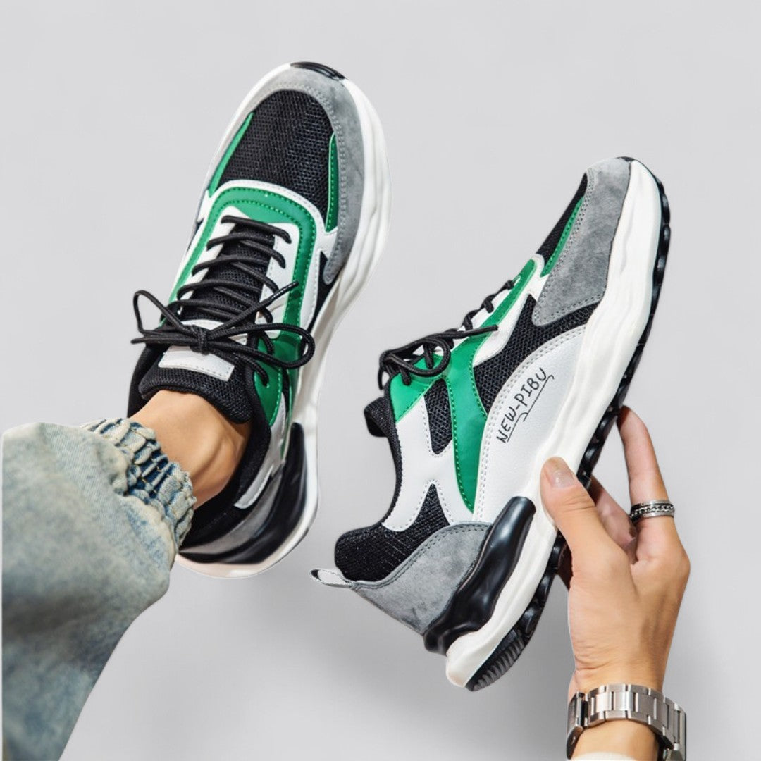 SooFeet Men Orthopedic Good Walking Shoes Comfortable Shock-Absorbing Non-Slip Bold Design