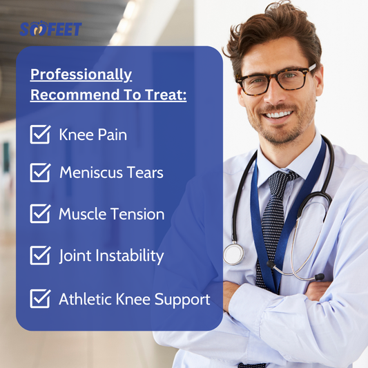 SooFeet Knee Sleeves Ergonomic Design Ultra Pad Protection Active Mobility