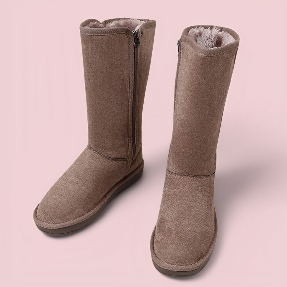 SooFeet Women Orthopedic Boots Comfortable Mid-calf Warm Fur Winter