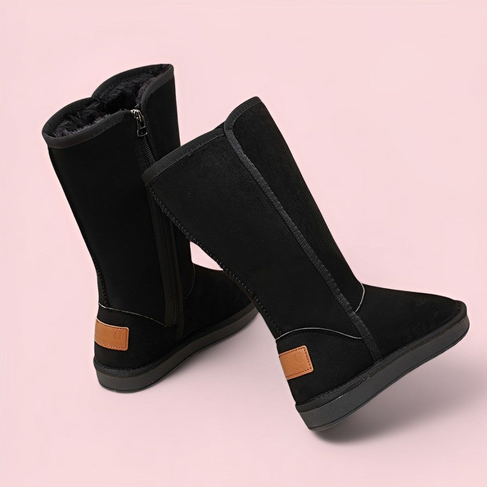SooFeet Women Orthopedic Boots Comfortable Mid-calf Warm Fur Winter