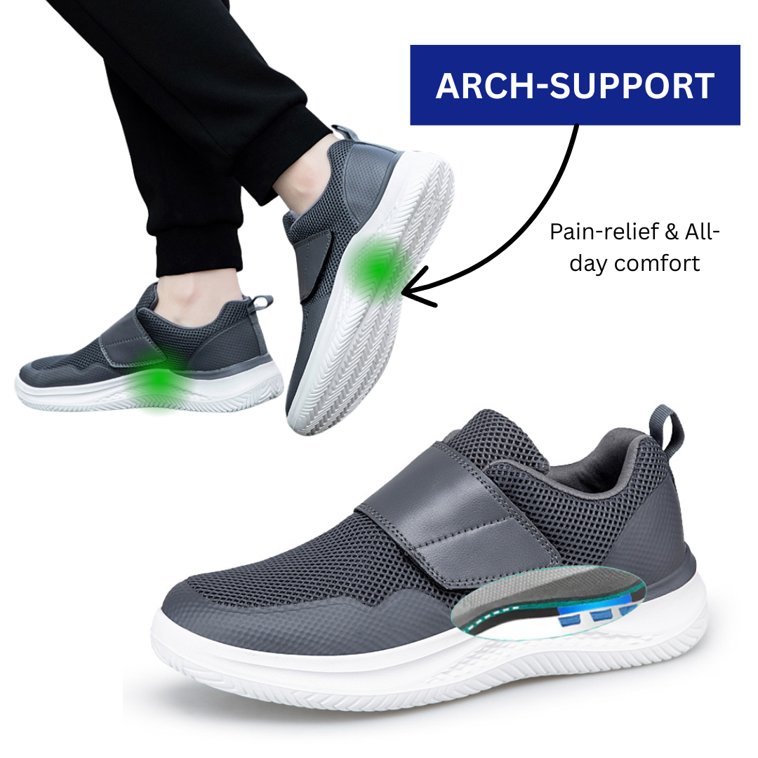 SooFeet Men Orthopedic Shoes Diabetic Breathable Arch-support Comfy All-day Standing Casual