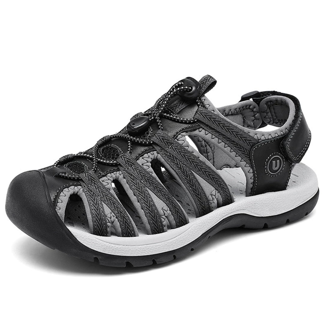 SooFeet Women Orthopedic Sandals Comfortable Arch-support Leather Mesh Gladiator Summer Walking