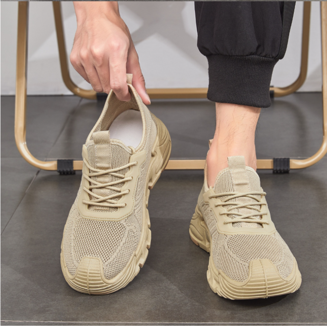 SooFeet Men Orthopedic Good Walking Shoes Comfortable Ultra-Light Air Mesh Thick Cushion Sole for Summer