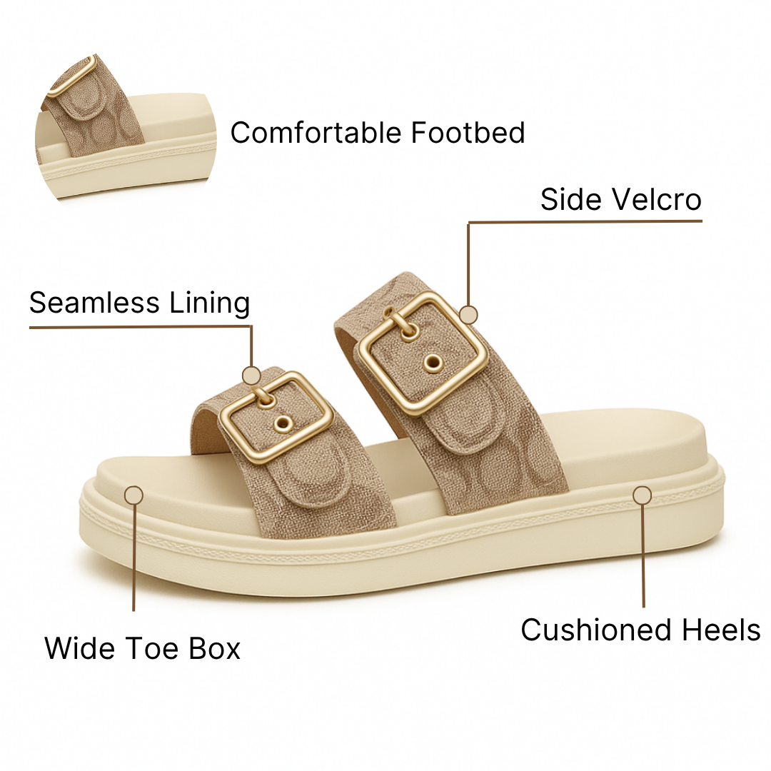 SooFeet New Orthopedic Women Thick-soled Arch Support Adjustable Strap Non-slip Summer