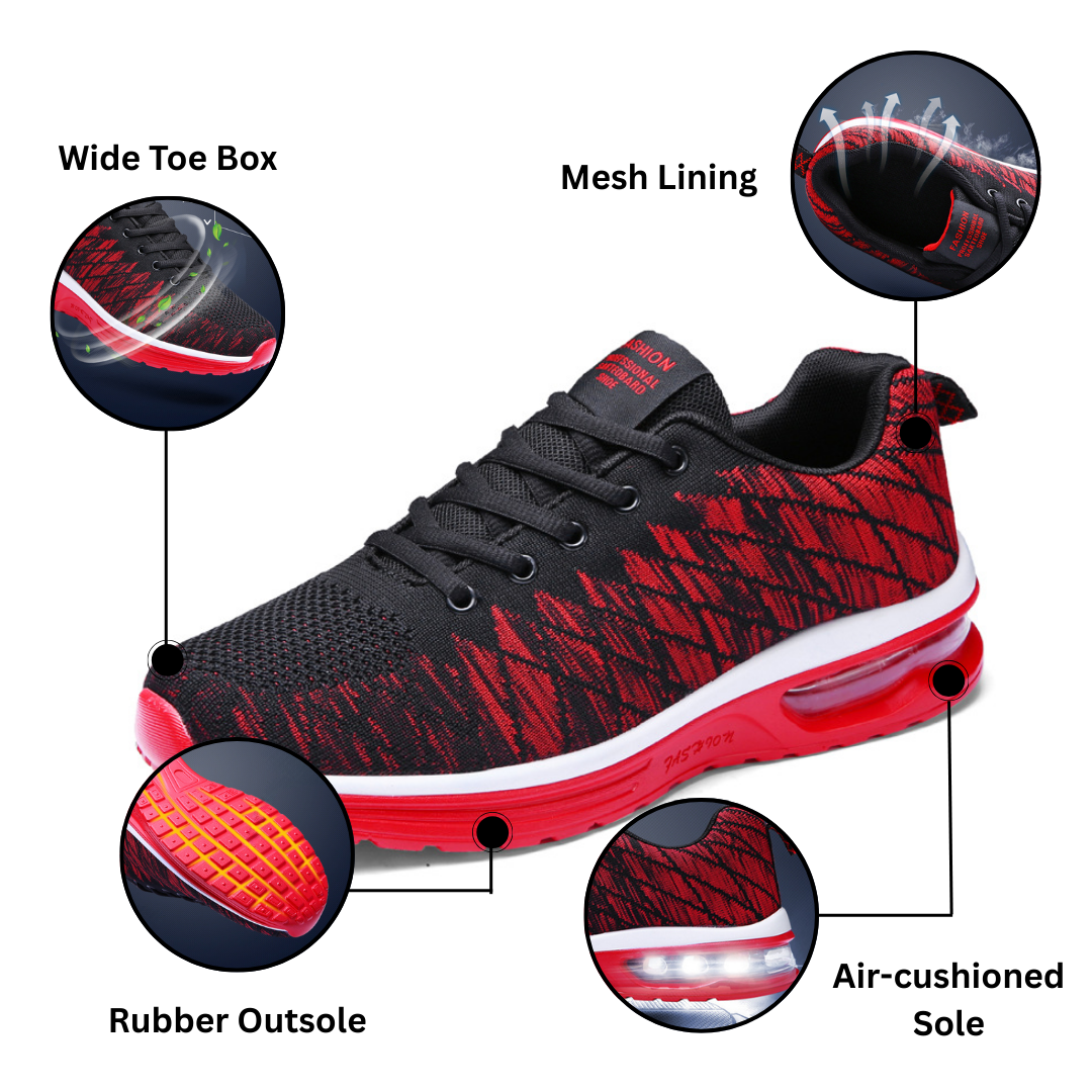SooFeet Men Orthopedic Shoes Comfortable Arch-support Airy Mesh Lightweight Althetic Sneakers