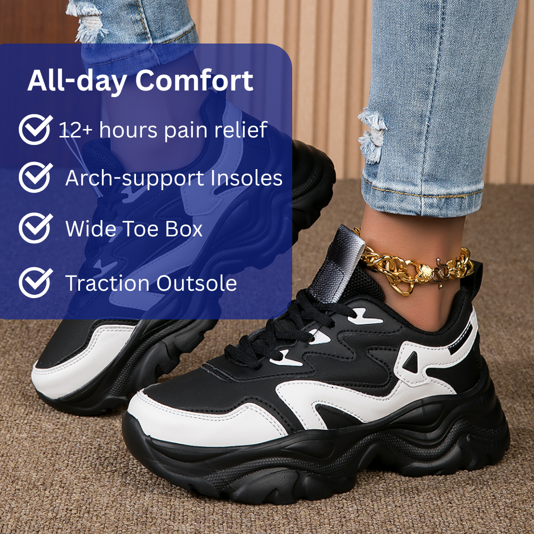 SooFeet Women Orthopedic Shoes Comfortable Waterproof Leather Casual Jogging