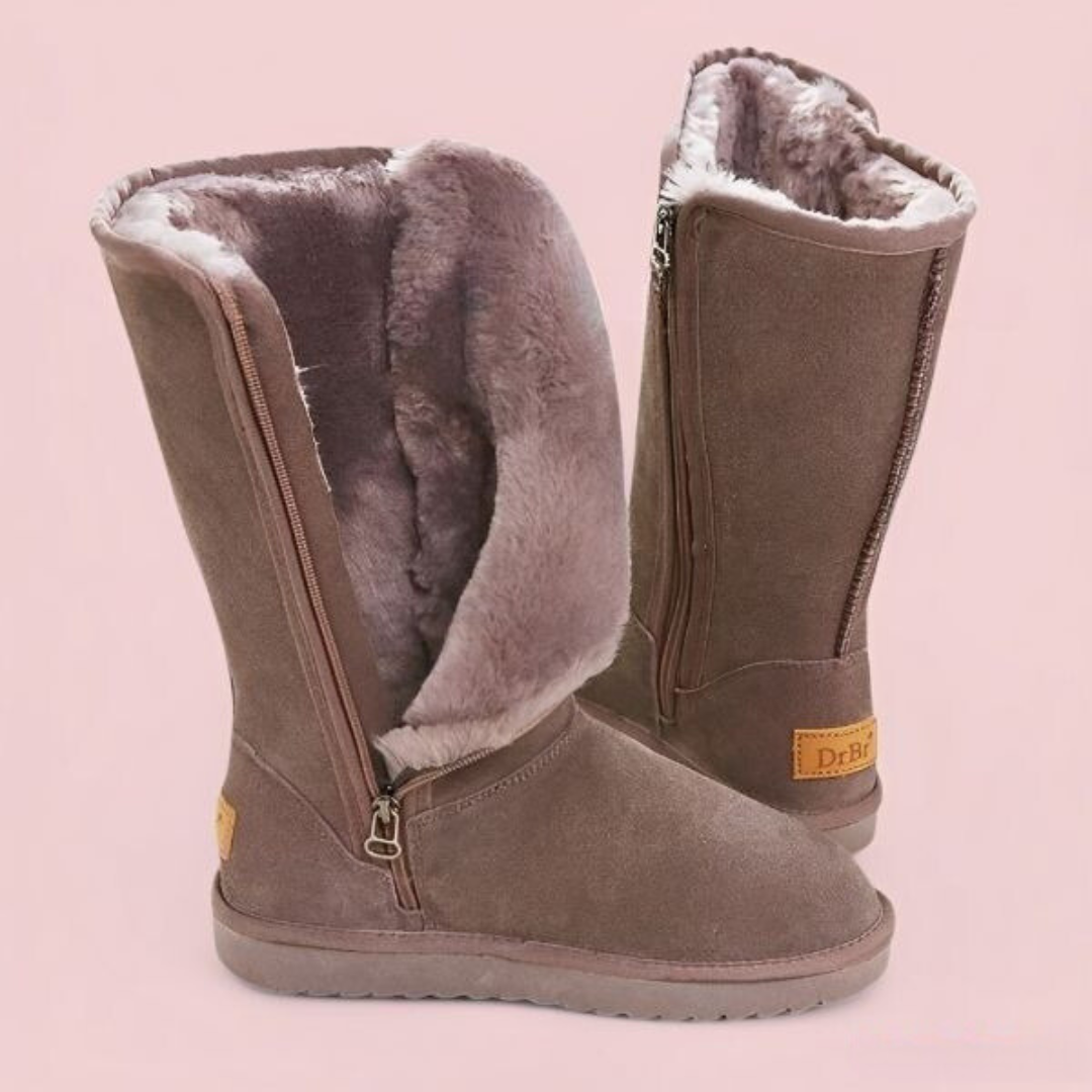 SooFeet Women Orthopedic Boots Comfortable Mid-calf Warm Fur Winter