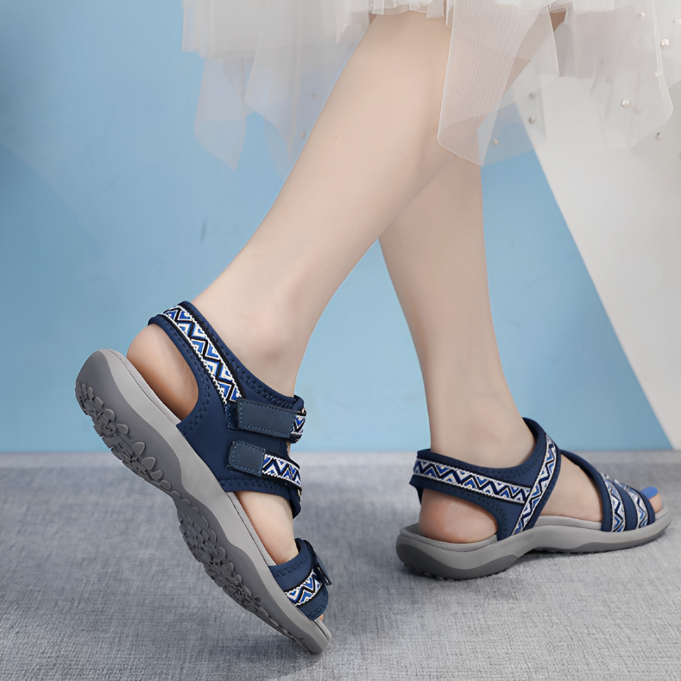 SooFeet Women Orthopedic Sandals Best Arch-support Comfortable Adjustable Strap Embroidery Summer