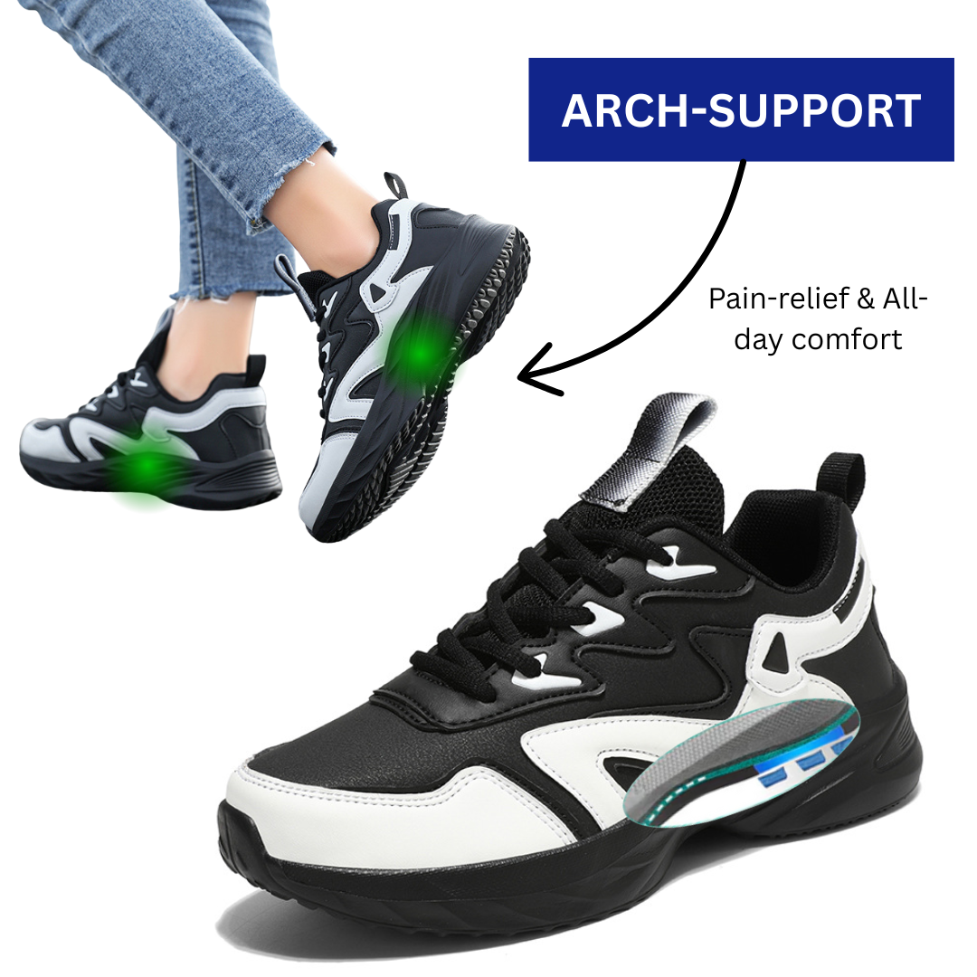 SooFeet Women Orthopedic Shoes Comfortable Waterproof Leather Casual Jogging