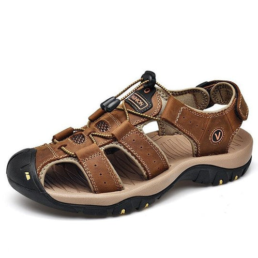 SOOFEET Orthopedic Sandals For Men Hollow Casual Sandals