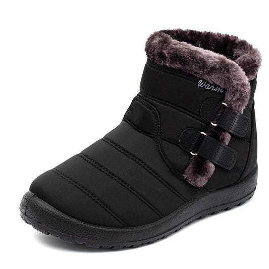 SooFeet SOOFEET Women Snow Boots Waterproof Fur Plush Keep Warm Winter Non-slip Soles