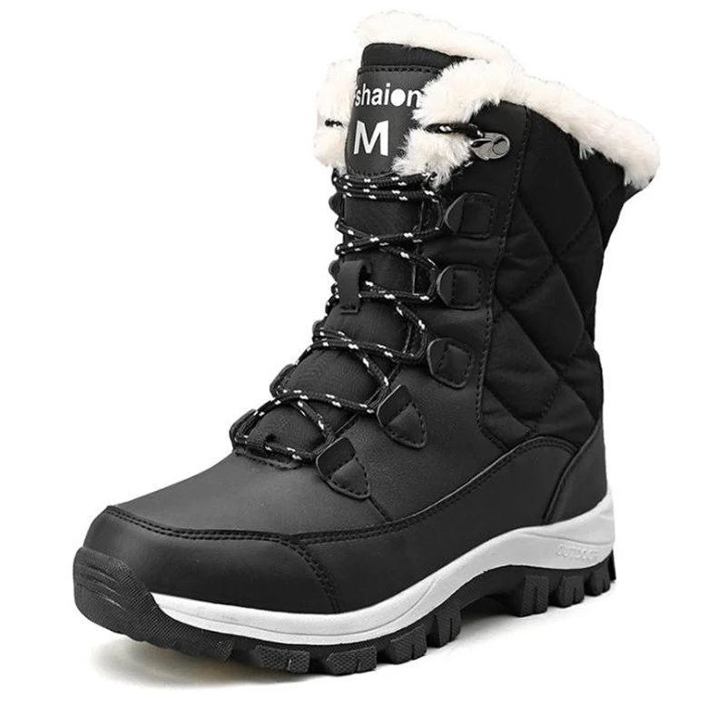 SooFeet SOOFEET Women Mid-Calf Boots Super Warm Fur Waterproof Comfortable Winter Boots