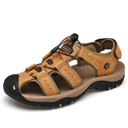 SOOFEET Orthopedic Sandals For Men Hollow Casual Sandals