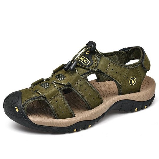 SOOFEET Orthopedic Sandals For Men Hollow Casual Sandals