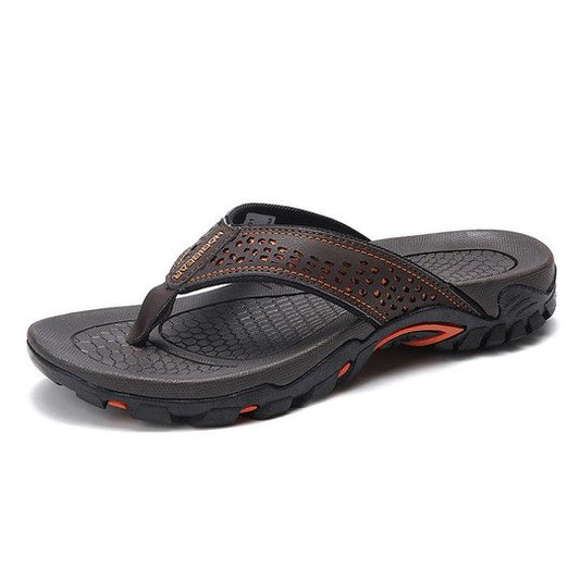 SOOFEET Men Orthopedic Flip-flops Anti-slip Beach Slides Sandals