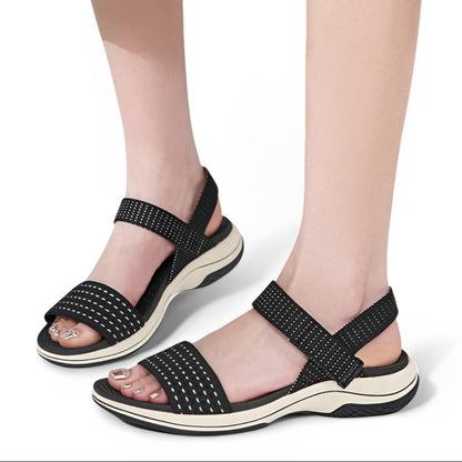 SooFeet Women Orthopedic Sandals Arch-support Comfortable Velcro Soft Summer Casual