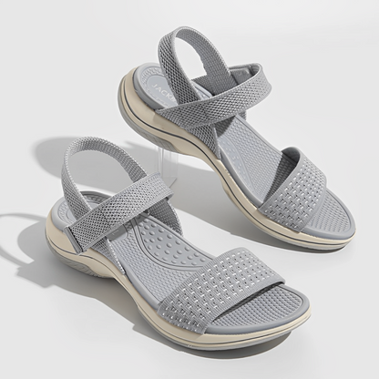 SooFeet Women Orthopedic Sandals Arch-support Comfortable Velcro Soft Summer Casual