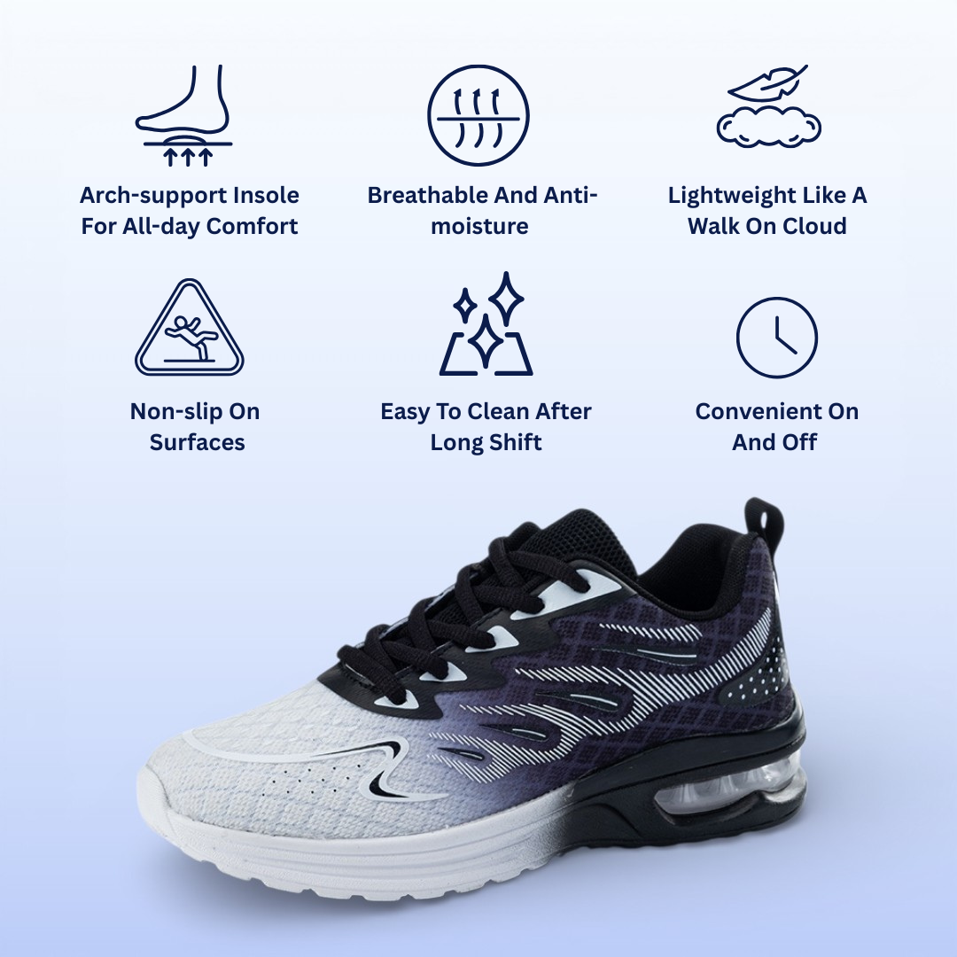 SooFeet's Women Stride Force | Breathable Arch-support Air-cushioned Stylish Nurse Shoes