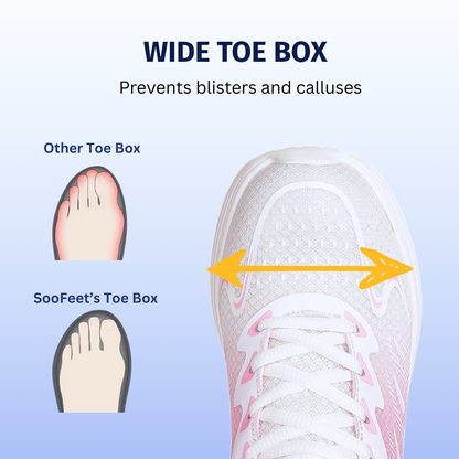 SooFeet's Women Stride Force | Breathable Arch-support Air-cushioned Stylish Nurse Shoes