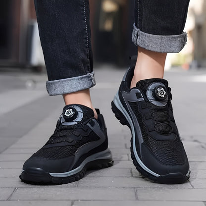 SooFeet Men Orthopedic Shoes Breathable Arch-support Mesh Rotating Button Casual Traction