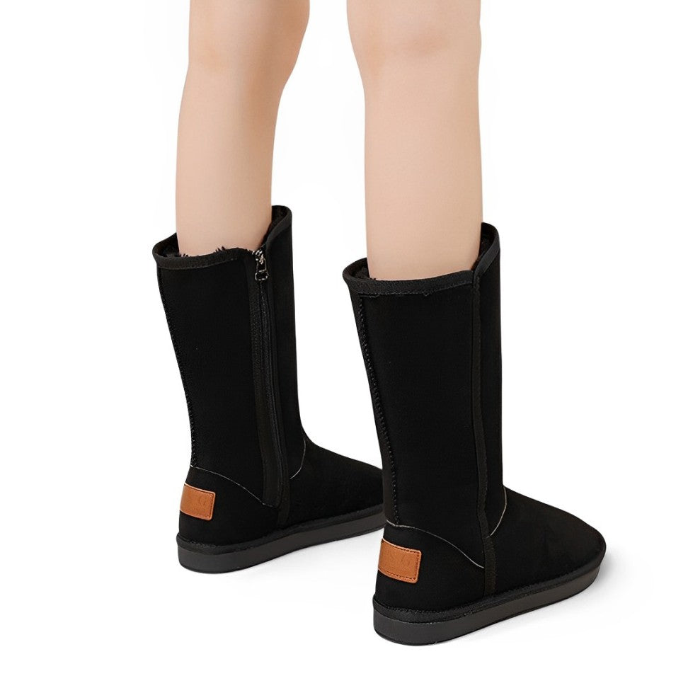 SooFeet Women Orthopedic Boots Comfortable Mid-calf Warm Fur Winter