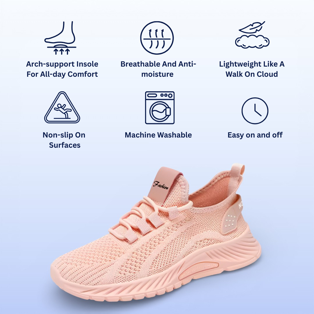SooFeet's Women Cloud Step | Breathable Orthotics Ultra-light Athletics Trendy Shoes