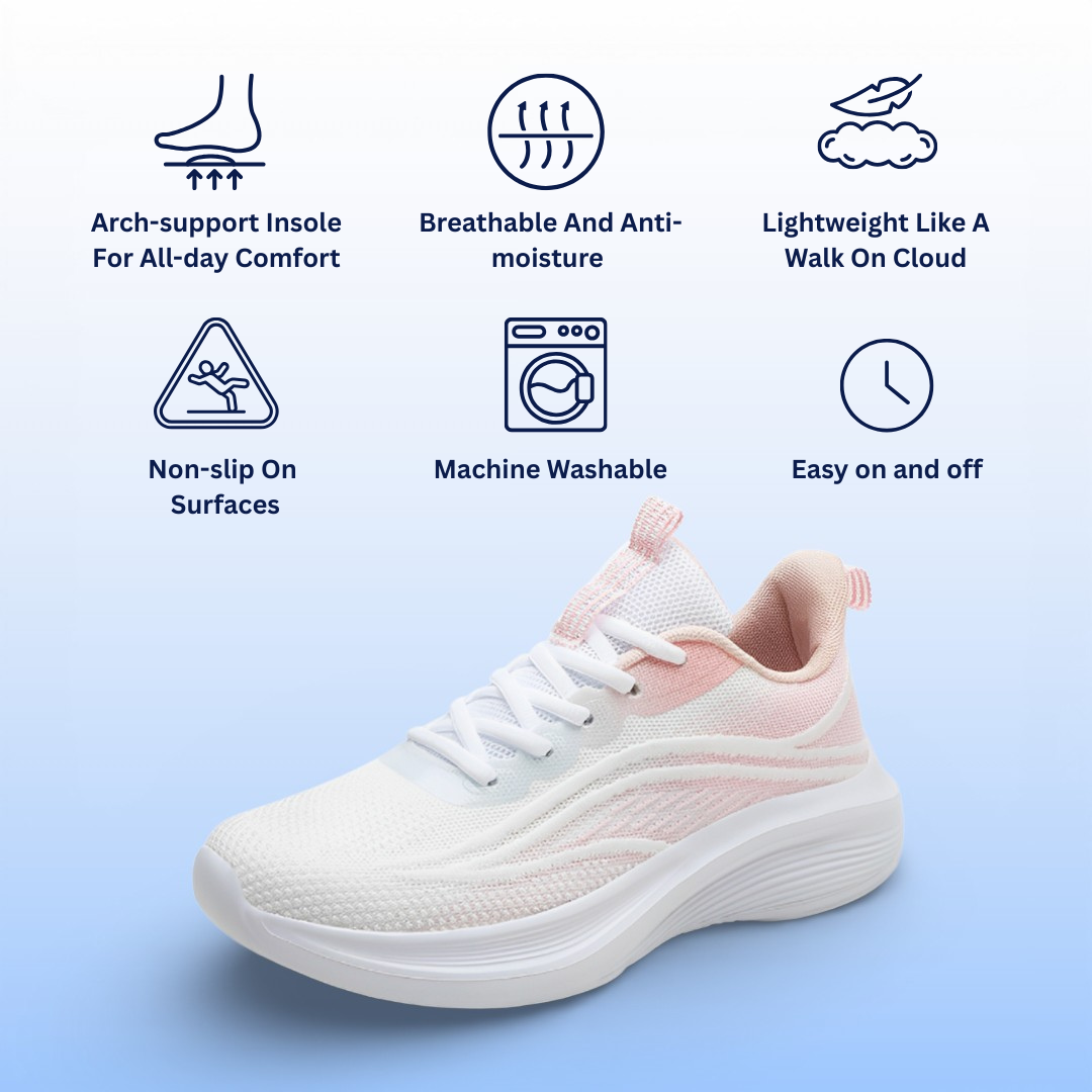 SooFeet's Women Shift Run | Ultra-light Airy Arch-support Slip-resistant Nurse Shoes