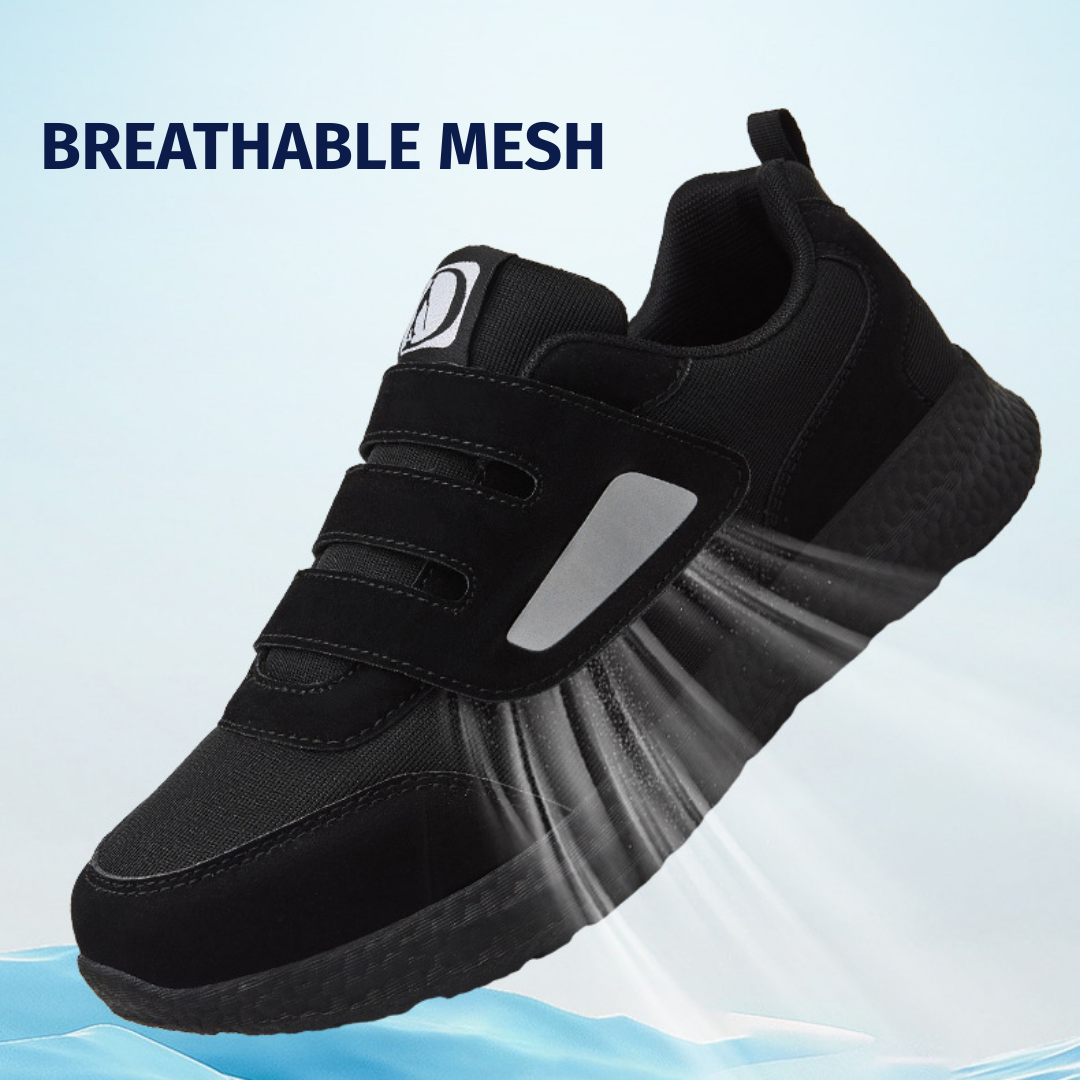 SooFeet's Women Walk Ease | Breathable Arch-support Mesh Velcro Nurse Shoes