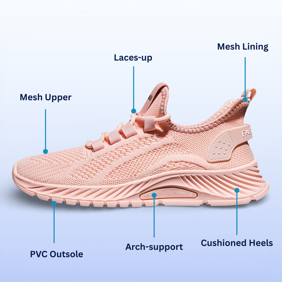 SooFeet's Women Cloud Step | Breathable Orthotics Ultra-light Athletics Trendy Shoes