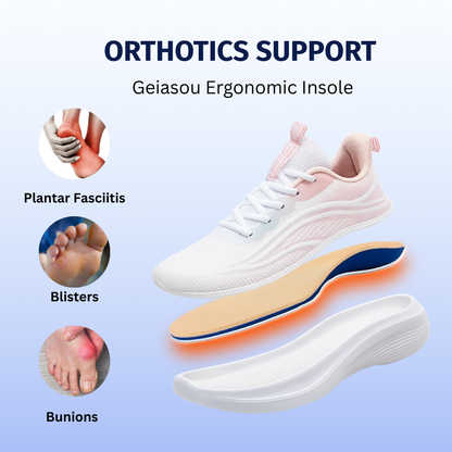 SooFeet's Women Shift Run | Ultra-light Airy Arch-support Slip-resistant Nurse Shoes
