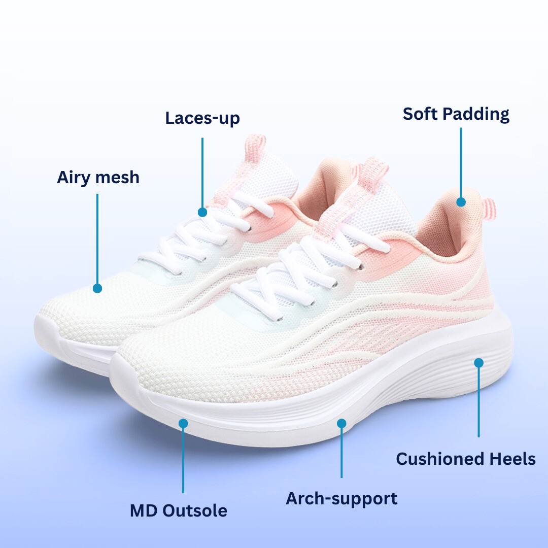 SooFeet's Women Shift Run | Ultra-light Airy Arch-support Slip-resistant Nurse Shoes