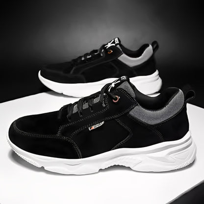 SooFeet Men Orthopedic Shoes Comfy Leather Mesh Water-resistant Airy Casual Sneakers Walking